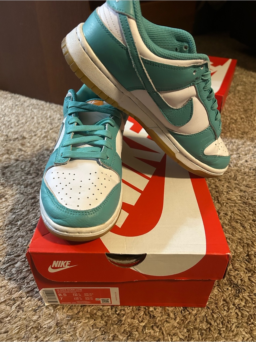 Women’s Nike Dunk Low - Teal & Kumquat